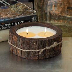 Alternative view of Rustic Medium Tree Bark Pot Candle