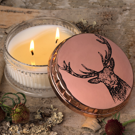 Deer Engraved Candle Pot - Himalayan Trading Post