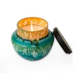 Sea Green & Ochre Watercolor Glass | Forgotten Violet
