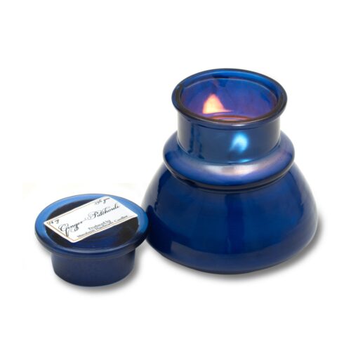 Retired Himalayan Blue Inkwell Candle Pot