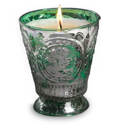 Himalayan Handmade Candles Green Fleur de Lys Candle