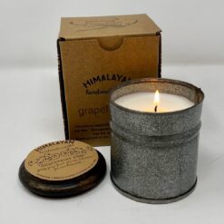 Himalayan Handmade Candles Silver Metal Tin