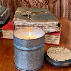 Himalayan Handmade Candles Silver Metal Tin Lifestyle Photo