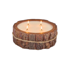 Rustic Medium Tree Bark Pot Candle